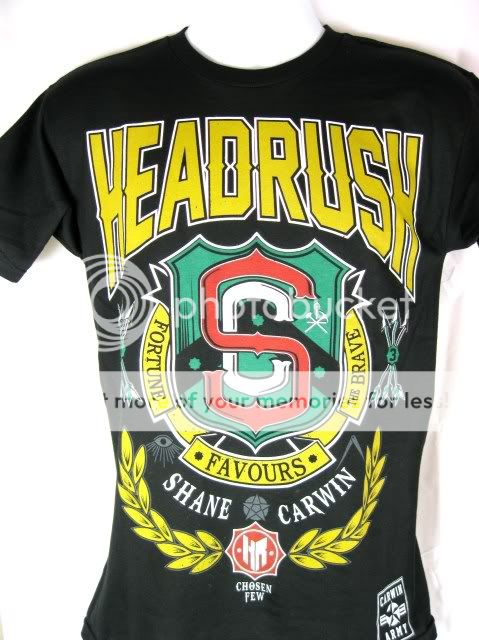 Shane Carwin Headrush Chosen Few Black T shirt New  