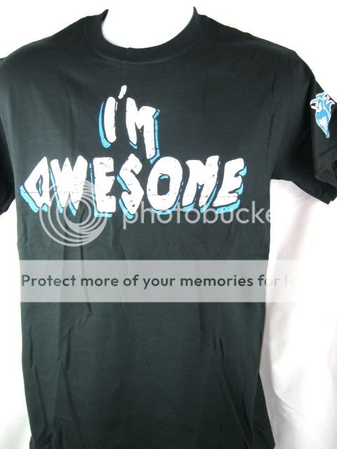 The Miz Im Awesome Be Miz Blue Black WWE T shirt New