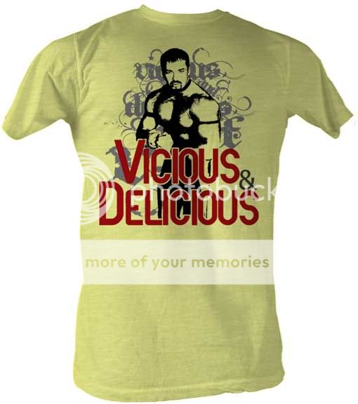 Buff Bagwell Vicious Delicious Yellow Lightweight T shirt New  