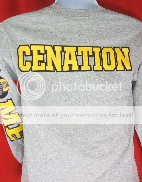 John Cena Gray Cenation Long Sleeve WWE T shirt  