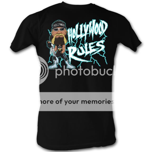 Hulk Hogan Hollywood Rules Black T shirt New  