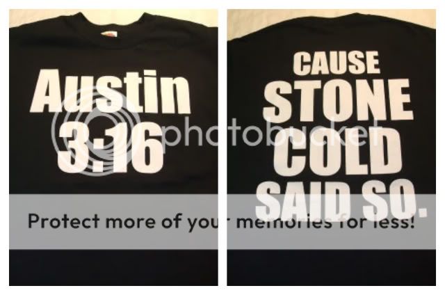 Cause STONE COLD Said So Steve Austin Black T shirt New