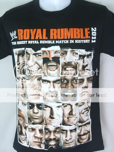 2011 Royal Rumble 40 man WWE Authentic T shirt NEW  