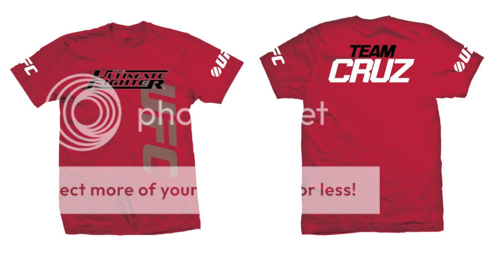 Ultimate Fighter TUF 15 Team Dominick Cruz Red UFC T shirt New