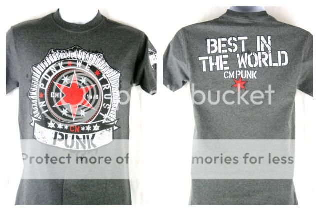 CM Punk In Punk We Trust Gray Best In The World T shirt New  