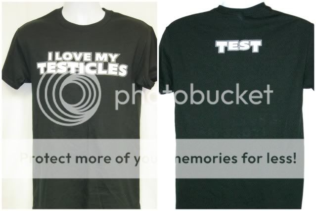 Andrew TEST Martin I Love My Testicles Black T shirt New