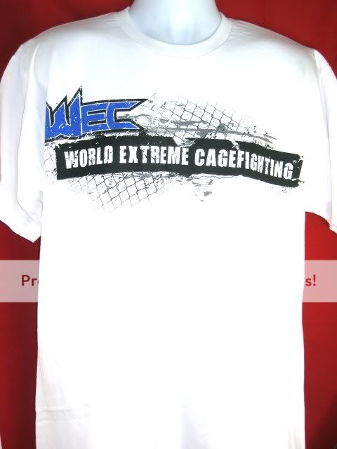 WEC World Extreme Cagefighting White Banner T shirt New