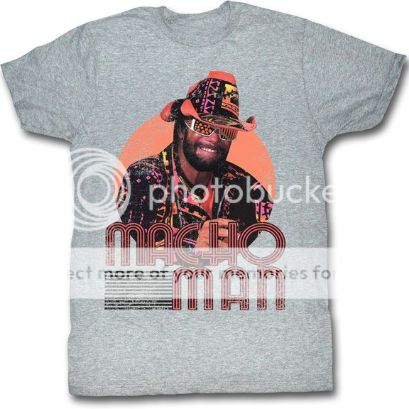 Macho Man Randy Savage Mackin and Smackin Grey T Shirt