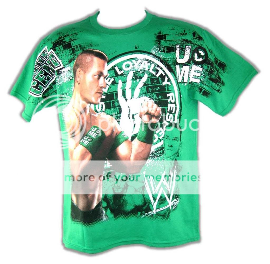 John Cena Ready to Fight Green WWE T Shirt Boys Juvy Youth