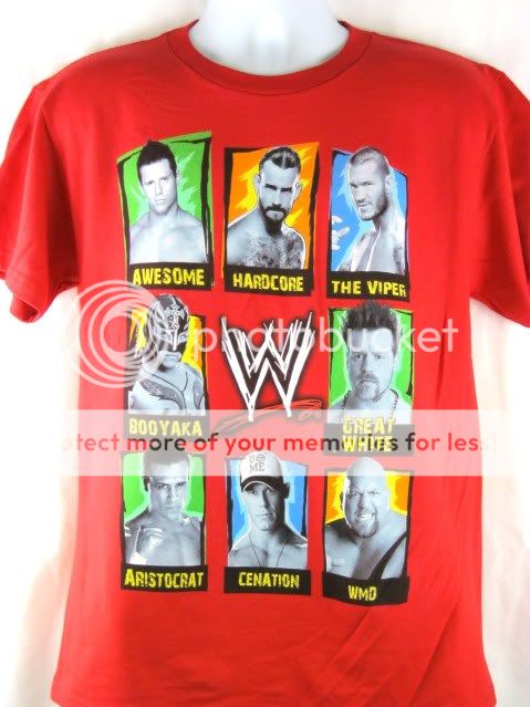 WWE Red Superstars John Cena cm Punk Miz Randy Orton Big Show Sheamus 