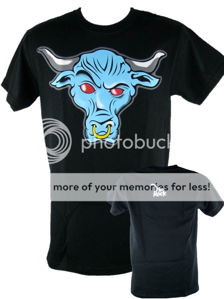 The Rock Blue Brahma Bull Mens T Shirt