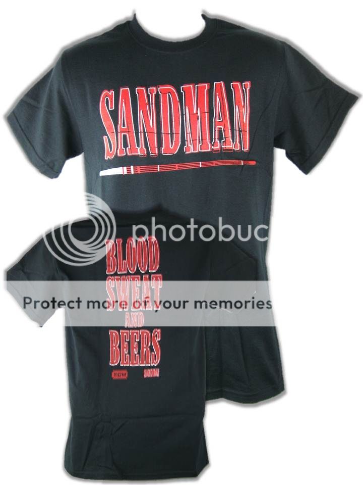 Sandman Blood sweat Beers ECW T Shirt