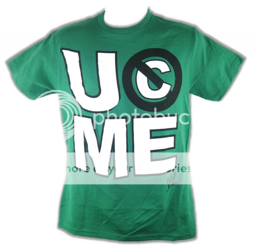John Cena U Can'T See Me Green WWE Mens T Shirt