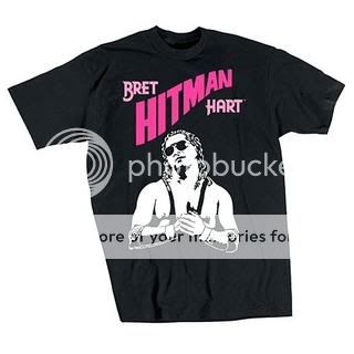 Bret HITMAN Hart Profile WWE WCW T shirt Brett New  