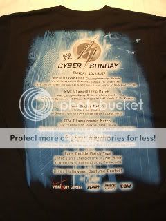 2007 Cyber Sunday Event T shirt WWE NEW  