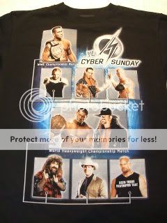 2007 Cyber Sunday Event T shirt WWE NEW  