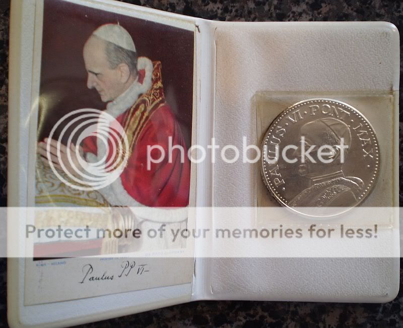 Pope Paulus VI Vatican Coin Medal Book  