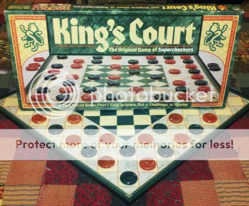 REPLACEMENT ORANGE CHECKER VINTAGE KINGS COURT SUPERCHECKERS BOARD 