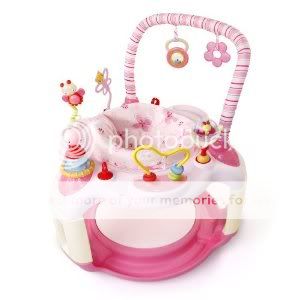 bright starts exersaucer pink