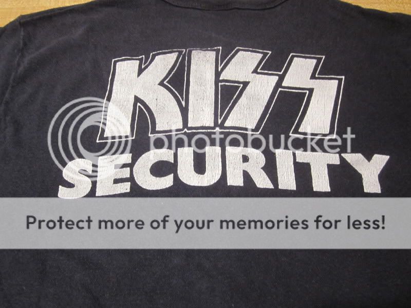 Vintage KISS Security Dynamic Tour shirt 1979 1970s 70s *VERY RARE 