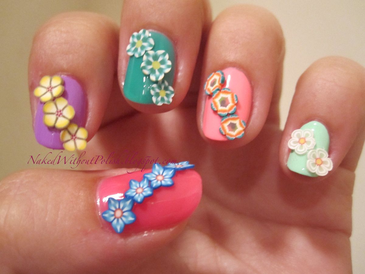 Born Pretty Store 3D Flower Nail Decals - Naked Without Polish