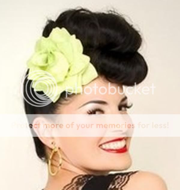 Flower Hair Clips Pinup Set   20+ Colors   Rockabilly  